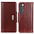 Leather Case Stands Flip Cover Holder M01L for Xiaomi Mi 10S 5G Brown