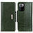 Leather Case Stands Flip Cover Holder M01L for Xiaomi Redmi Note 10 Pro 5G Green