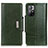 Leather Case Stands Flip Cover Holder M01L for Xiaomi Redmi Note 11 5G Green