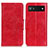 Leather Case Stands Flip Cover Holder M02L for Google Pixel 7a 5G Red