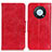 Leather Case Stands Flip Cover Holder M02L for Huawei Enjoy 50 Pro Red