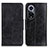 Leather Case Stands Flip Cover Holder M02L for Huawei Honor 50 5G Black