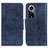 Leather Case Stands Flip Cover Holder M02L for Huawei Honor 50 5G Blue