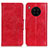 Leather Case Stands Flip Cover Holder M02L for Huawei Honor 50 Lite Red