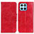 Leather Case Stands Flip Cover Holder M02L for Huawei Honor X6 5G Red