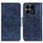 Leather Case Stands Flip Cover Holder M02L for Huawei Honor X8a 4G Blue