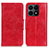 Leather Case Stands Flip Cover Holder M02L for Huawei Honor X8a 4G Red