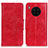 Leather Case Stands Flip Cover Holder M02L for Huawei Nova 8i Red
