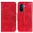 Leather Case Stands Flip Cover Holder M02L for Huawei Nova Y70 Plus Red