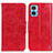 Leather Case Stands Flip Cover Holder M02L for Motorola Moto E22 Red