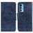 Leather Case Stands Flip Cover Holder M02L for Motorola Moto Edge 20 Pro 5G Blue