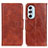 Leather Case Stands Flip Cover Holder M02L for Motorola Moto Edge Plus (2022) 5G Brown