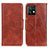 Leather Case Stands Flip Cover Holder M02L for Motorola Moto Edge Plus (2023) 5G Brown