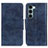 Leather Case Stands Flip Cover Holder M02L for Motorola Moto Edge S30 5G Blue
