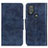 Leather Case Stands Flip Cover Holder M02L for Motorola Moto G Play (2023) Blue