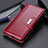 Leather Case Stands Flip Cover Holder M02L for Motorola Moto G20 Red