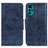 Leather Case Stands Flip Cover Holder M02L for Motorola Moto G22 Blue