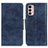 Leather Case Stands Flip Cover Holder M02L for Motorola Moto G42 Blue