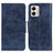 Leather Case Stands Flip Cover Holder M02L for Motorola Moto G53 5G Blue