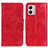 Leather Case Stands Flip Cover Holder M02L for Motorola Moto G53j 5G Red