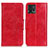 Leather Case Stands Flip Cover Holder M02L for Motorola Moto G72 Red