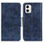 Leather Case Stands Flip Cover Holder M02L for Motorola Moto G73 5G Blue