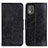 Leather Case Stands Flip Cover Holder M02L for Nokia C02 Black