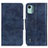 Leather Case Stands Flip Cover Holder M02L for Nokia C12 Plus Blue