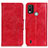 Leather Case Stands Flip Cover Holder M02L for Nokia C21 Plus Red