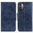 Leather Case Stands Flip Cover Holder M02L for Nokia G21 Blue