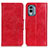 Leather Case Stands Flip Cover Holder M02L for Nokia X30 5G Red