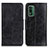 Leather Case Stands Flip Cover Holder M02L for Nokia XR21 Black