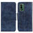 Leather Case Stands Flip Cover Holder M02L for Nokia XR21 Blue