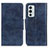 Leather Case Stands Flip Cover Holder M02L for OnePlus 9RT 5G Blue