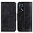 Leather Case Stands Flip Cover Holder M02L for Oppo A16s Black