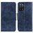 Leather Case Stands Flip Cover Holder M02L for Oppo A53s 5G Blue