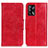 Leather Case Stands Flip Cover Holder M02L for Oppo A74 4G Red