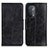 Leather Case Stands Flip Cover Holder M02L for Oppo A74 5G Black