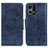 Leather Case Stands Flip Cover Holder M02L for Oppo F21 Pro 4G Blue