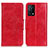 Leather Case Stands Flip Cover Holder M02L for Oppo K9 5G Red