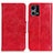 Leather Case Stands Flip Cover Holder M02L for Oppo Reno7 4G Red