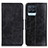 Leather Case Stands Flip Cover Holder M02L for Realme 8 4G Black