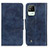 Leather Case Stands Flip Cover Holder M02L for Realme C11 (2021) Blue