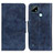 Leather Case Stands Flip Cover Holder M02L for Realme C21 Blue