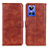 Leather Case Stands Flip Cover Holder M02L for Realme GT Neo3 5G Brown