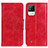 Leather Case Stands Flip Cover Holder M02L for Realme Narzo 50i Red