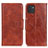 Leather Case Stands Flip Cover Holder M02L for Samsung Galaxy A03 Brown