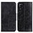 Leather Case Stands Flip Cover Holder M02L for Samsung Galaxy A22 4G Black
