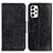 Leather Case Stands Flip Cover Holder M02L for Samsung Galaxy A53 5G Black