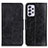 Leather Case Stands Flip Cover Holder M02L for Samsung Galaxy A73 5G Black